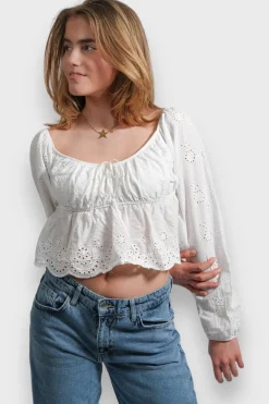 Blouses>Meet Me There Violet Blouse White