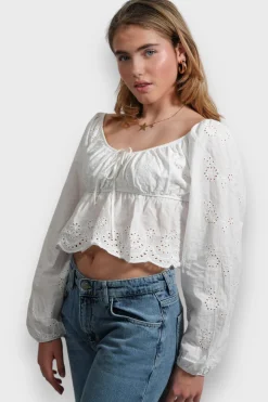 Blouses>Meet Me There Violet Blouse White