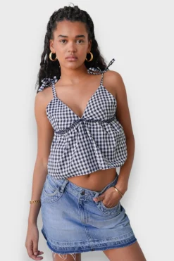 Hauts>Meet Me There Violet Top Check