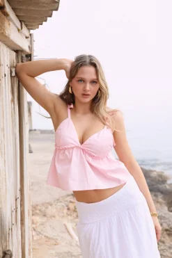 Hauts>Meet Me There Violet Top Pink
