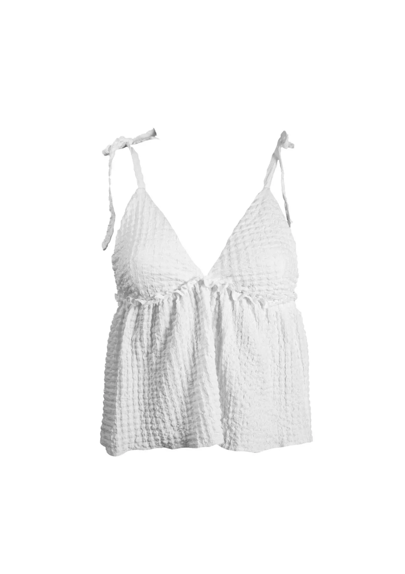 Hauts>Meet Me There Violet Top White Crinkle